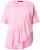 Ulla Popken Asymmetric Flounce Panel Short Sleeve Tee Pink - Pólók - 