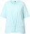 Ulla Popken Antibacterial Short Sleeve Draped Tee Light Turquiose - Pólók - 
