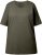 Ulla Popken Basic Round Neck Short Sleeve Relaxed Fit T-Shirt Olive Grey - Pólók - 