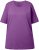 Ulla Popken Basic Round Neck Short Sleeve Relaxed Fit T-Shirt Purple - Pólók - 
