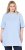 Ulla Popken Basic Round Neck Short Sleeve T-Shirt Light Blue - Pólók - 