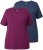 Ulla Popken Eco Cotton Basic T-Shirt 2-Pack Black/Red - Pólók - 