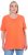 Ulla Popken Essential Round Neck Stretch Tee Coral Pink - Pólók - 