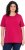 Ulla Popken Essential Round Neck Stretch Tee Dark Raspberry - Pólók - 
