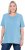 Ulla Popken Essential Round Neck Stretch Tee Light Teal - Pólók - 