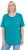 Ulla Popken Essential Round Neck Stretch Tee Teal - Pólók - 