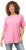 Ulla Popken Essential Round Neck Stretch Tee Light Pink - Pólók - 