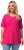 Ulla Popken Essential Round Neck Stretch Tee Fuchsia Pink - Pólók - 