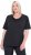 Ulla Popken Quick-Drying Short Sleeve T-Shirt Black - Pólók - 