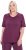 Ulla Popken Quick-Drying Short Sleeve T-Shirt Dark Cherry - Pólók - 