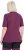 Ulla Popken Quick-Drying Short Sleeve T-Shirt Dark Cherry - Pólók - 