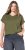 Ulla Popken Oversized studded Acid-washed V-Neck T-shirt Palm Green - Ulla Popken - 