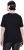 Ulla Popken Satin Trimmed Ribbed Jersey Short Sleeve T-Shirt Black - Pólók - 