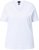 Ulla Popken Satin Trimmed Ribbed Jersey Short Sleeve T-Shirt Snow White - Pólók - 