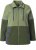 Ulla Popken Two-Tone ZIp Front Pocket Sweatshirt Olive Green - Bluzy & bluzy z kapturem - 