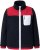 Ulla Popken Color Block Teddy Fleece Jacket Navy - Bluzy & bluzy z kapturem - 