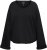 Ulla Popken Rolled Edge Long Sleeve Sweatshirt Black - Bluzy & bluzy z kapturem - 