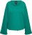 Ulla Popken Rolled Edge Long Sleeve Sweatshirt Emerald Green - Bluzy & bluzy z kapturem - 