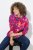 Ulla Popken Ribbon Print Turtleneck Sweatshirt Cherry Red - Bluzy & bluzy z kapturem - Kényelmes pulóverek és kapucnisok