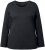 Ulla Popken Basic Round Neck Long Sleeve Slim Fit Cotton Tee Black - Pólók - 