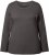 Ulla Popken Basic Round Neck Long Sleeve Slim Fit Cotton Tee Graphite Grey - Pólók - 
