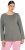 Ulla Popken Basic Round Neck Long Sleeve Slim Fit Cotton Tee Grey - Pólók - 