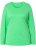 Ulla Popken Basic Round Neck Long Sleeve Slim Fit Cotton Tee Mint Green - Pólók - 
