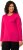 Ulla Popken Basic Round Neck Long Sleeve Slim Fit Cotton Tee Magenta Pink - Pólók - 