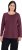 Ulla Popken Basic Round Neck Long Sleeve Slim Fit Cotton Tee Dark Berry - Pólók - 