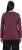 Ulla Popken Basic Round Neck Long Sleeve Slim Fit Cotton Tee Dark Berry - Pólók - 