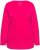 Ulla Popken Basic Round Neck Long Sleeve Slim Fit Cotton Tee Red Pink - Pólók - 