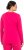Ulla Popken Basic Round Neck Long Sleeve Slim Fit Cotton Tee Red Pink - Pólók - 