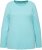 Ulla Popken Basic Round Neck Long Sleeve Slim Fit Cotton Tee Mint - Pólók - 