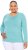Ulla Popken Basic Round Neck Long Sleeve Slim Fit Cotton Tee Mint - Pólók - 