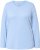 Ulla Popken Basic Round Neck Long Sleeve Slim Fit Cotton Tee Light Blue - Pólók - 