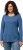Ulla Popken Basic Round Neck Long Sleeve Slim Fit Cotton Tee Blue Denim - Pólók - 