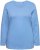 Ulla Popken Basic Round Neck Long Sleeve Slim Fit Cotton Tee Light Cornflower - Pólók - 