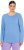 Ulla Popken Basic Round Neck Long Sleeve Slim Fit Cotton Tee Light Cornflower - Pólók - 
