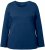 Ulla Popken Basic Round Neck Long Sleeve Slim Fit Cotton Tee Dark Blue - Pólók - 