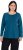 Ulla Popken Basic Round Neck Long Sleeve Slim Fit Cotton Tee Cerulean - Pólók - 