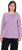 Ulla Popken Basic Round Neck Long Sleeve Slim Fit Cotton Tee Lavender - Pólók - 