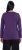 Ulla Popken Basic Round Neck Long Sleeve Slim Fit Cotton Tee Deep Violet - Pólók - 