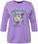Ulla Popken Horticultural Graphic Floral Tee Pale Lilac - Mintás pólók nőknek - 