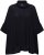 Ulla Popken Sparkling Draped Collared Tee Navy Blue - Mintás pólók nőknek - 