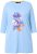Ulla Popken Floral Motif 3/4 Sleeve Tunic Tee Light Blue - Mintás pólók nőknek - 