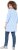 Ulla Popken Floral Motif 3/4 Sleeve Tunic Tee Light Blue - Mintás pólók nőknek - 
