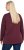 Ulla Popken Fawn Long Sleeve Graphic Tee Plum - Mintás pólók nőknek - 