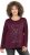 Ulla Popken Holiday Long Sleeve Graphic Tee Plum - Mintás pólók nőknek - 