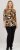 Scandinavian Caramel Flowers Blouse Orange and Brown - Mintás pólók nőknek -
