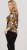 Scandinavian Caramel Flowers Blouse Orange and Brown - Mintás pólók nőknek -